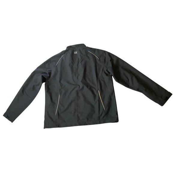 Cutter & Buck CB WeatherTec Black Windbreaker Jacket Polyester Lightweight Large - Picture 2 of 8